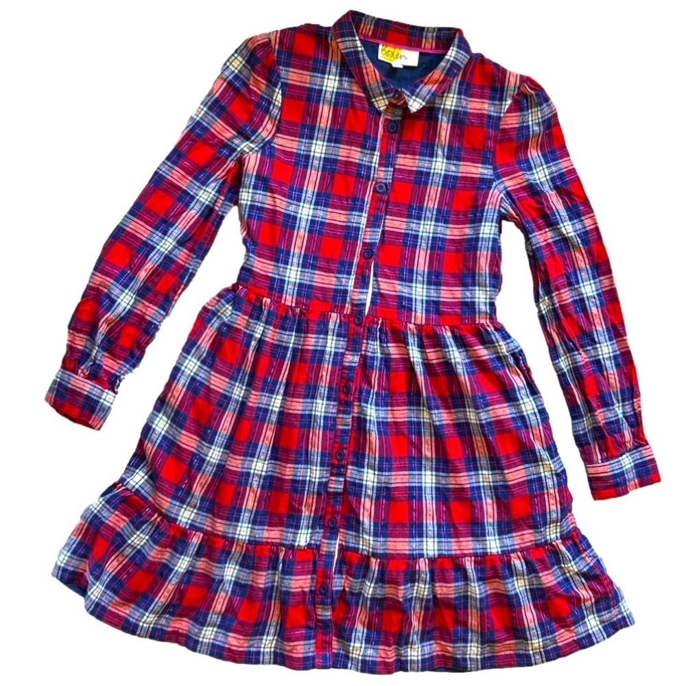 Boden plaid girls dress Size 11-12y